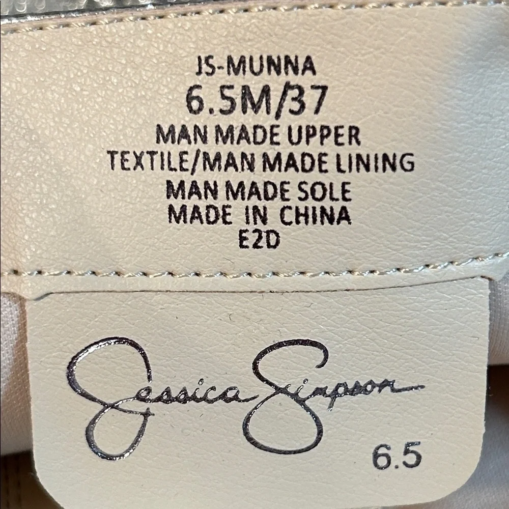 Jessica Simpson shiny metallic